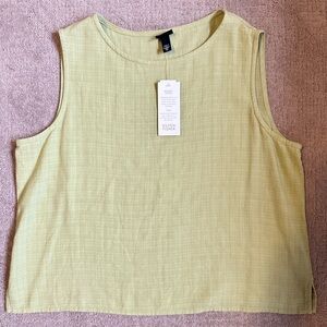NWT Eileen Fisher Basket Crepe Tank Top